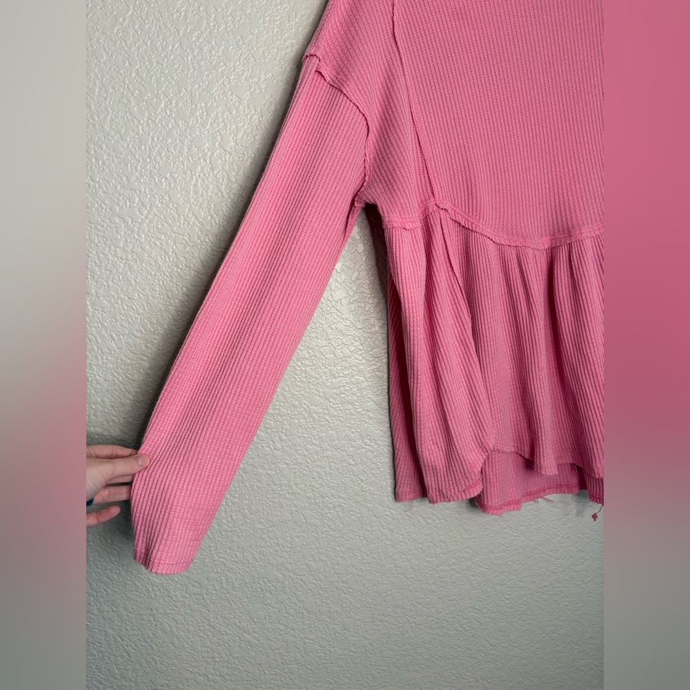 FREE PEOPLE Oh My Babydoll Thermal in Pink Carnation XL Flowy - Picture 10 of 12